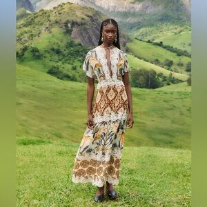 Farm Rio: Mixed Snake Garden Maxi Dress